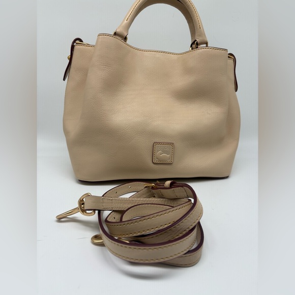 Dooney & Bourke Florentine Leather Brenna Bag in Color Bone RARE - Picture 2 of 8